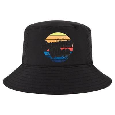 Summer Vibes Retro Distressed Fun Vacay Beach Lake Quote Gift Cool Comfort Performance Bucket Hat
