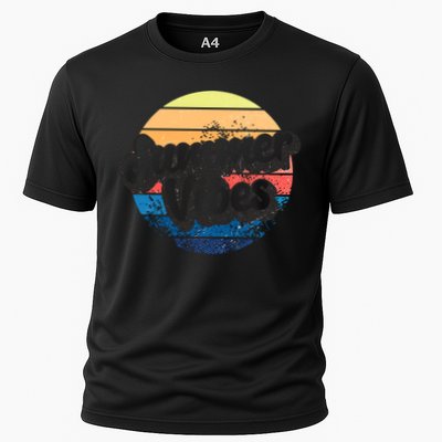 Summer Vibes Retro Distressed Fun Vacay Beach Lake Quote Gift Performance Shirt
