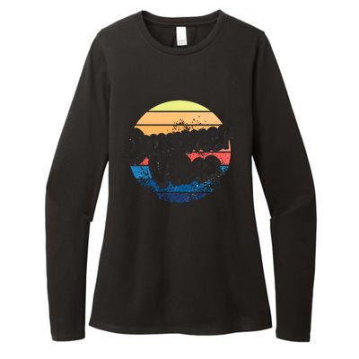 Summer Vibes Retro Distressed Fun Vacay Beach Lake Quote Gift Womens CVC Long Sleeve Shirt