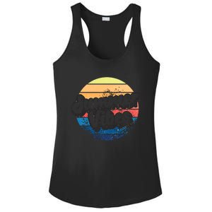 Summer Vibes Retro Distressed Fun Vacay Beach Lake Quote Gift Ladies PosiCharge Competitor Racerback Tank