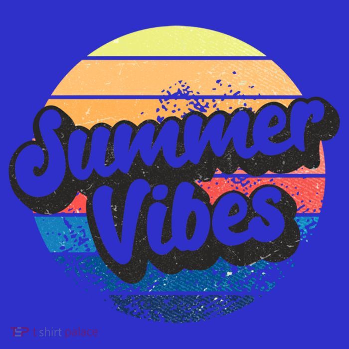 Summer Vibes Retro Distressed Fun Vacay Beach Lake Quote Gift Tall T-Shirt
