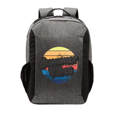Summer Vibes Retro Distressed Fun Vacay Beach Lake Quote Gift Vector Backpack