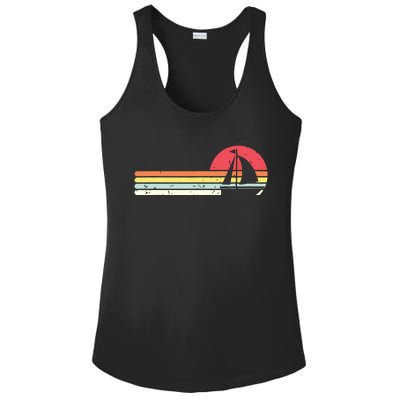 Sailing Vintage Retro Sailboat Boating Boat Sailor Gift Ladies PosiCharge Competitor Racerback Tank