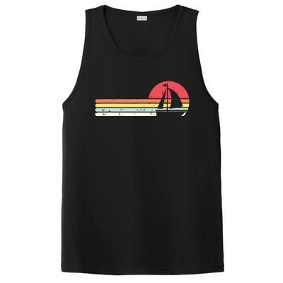 Sailing Vintage Retro Sailboat Boating Boat Sailor Gift PosiCharge Competitor Tank