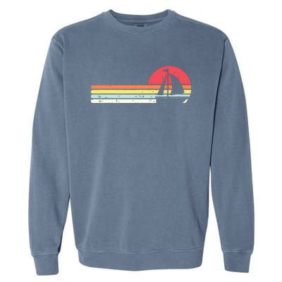 Sailing Vintage Retro Sailboat Boating Boat Sailor Gift Garment-Dyed Sweatshirt