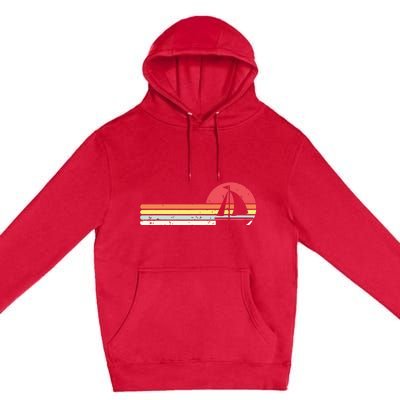 Sailing Vintage Retro Sailboat Boating Boat Sailor Gift Premium Pullover Hoodie