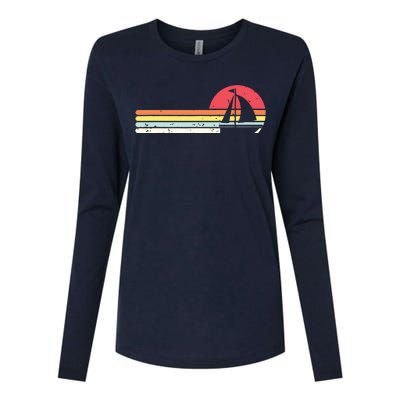 Sailing Vintage Retro Sailboat Boating Boat Sailor Gift Womens Cotton Relaxed Long Sleeve T-Shirt