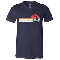 Sailing Vintage Retro Sailboat Boating Boat Sailor Gift V-Neck T-Shirt