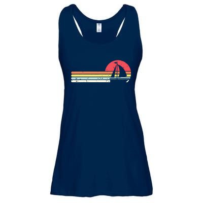 Sailing Vintage Retro Sailboat Boating Boat Sailor Gift Ladies Essential Flowy Tank