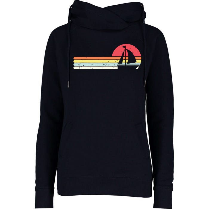 Sailing Vintage Retro Sailboat Boating Boat Sailor Gift Womens Funnel Neck Pullover Hood