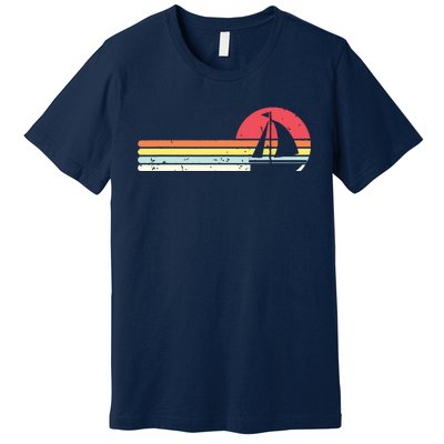 Sailing Vintage Retro Sailboat Boating Boat Sailor Gift Premium T-Shirt