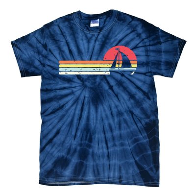 Sailing Vintage Retro Sailboat Boating Boat Sailor Gift Tie-Dye T-Shirt