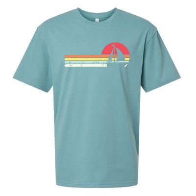 Sailing Vintage Retro Sailboat Boating Boat Sailor Gift Sueded Cloud Jersey T-Shirt