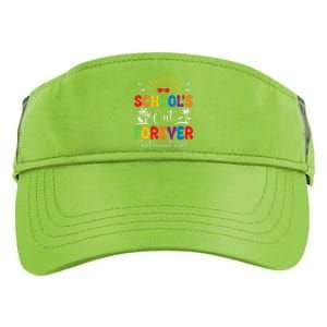 Summer Vacation Retro SchoolS Out Forever Retirement 2024 Adult Drive Performance Visor