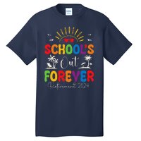 Summer Vacation Retro SchoolS Out Forever Retirement 2024 Tall T-Shirt