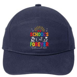 Summer Vacation Retro SchoolS Out Forever Retirement 2024 7-Panel Snapback Hat