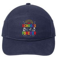 Summer Vacation Retro SchoolS Out Forever Retirement 2024 7-Panel Snapback Hat