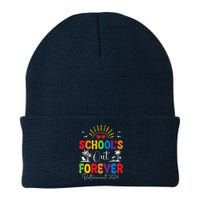 Summer Vacation Retro SchoolS Out Forever Retirement 2024 Knit Cap Winter Beanie