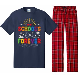 Summer Vacation Retro SchoolS Out Forever Retirement 2024 Pajama Set