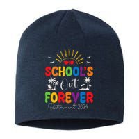 Summer Vacation Retro SchoolS Out Forever Retirement 2024 Sustainable Beanie