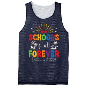 Summer Vacation Retro SchoolS Out Forever Retirement 2024 Mesh Reversible Basketball Jersey Tank