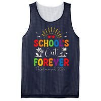 Summer Vacation Retro SchoolS Out Forever Retirement 2024 Mesh Reversible Basketball Jersey Tank