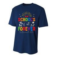 Summer Vacation Retro SchoolS Out Forever Retirement 2024 Performance Sprint T-Shirt