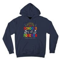 Summer Vacation Retro SchoolS Out Forever Retirement 2024 Tall Hoodie