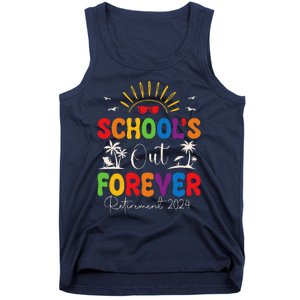 Summer Vacation Retro SchoolS Out Forever Retirement 2024 Tank Top