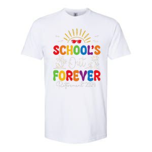 Summer Vacation Retro SchoolS Out Forever Retirement 2024 Softstyle CVC T-Shirt