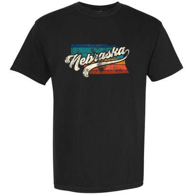 Sunset Vintage Retro Nebraska Home State Ne 70s 80s Style Garment-Dyed Heavyweight T-Shirt