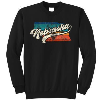 Sunset Vintage Retro Nebraska Home State Ne 70s 80s Style Sweatshirt