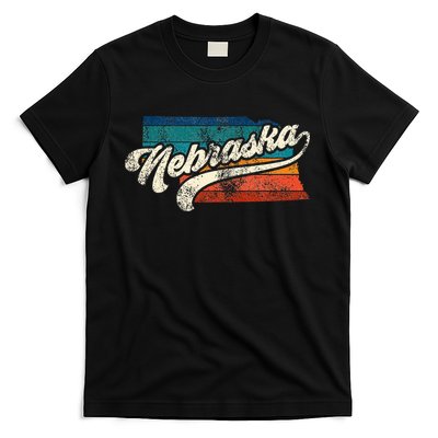 Sunset Vintage Retro Nebraska Home State Ne 70s 80s Style T-Shirt