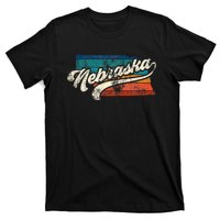 Sunset Vintage Retro Nebraska Home State Ne 70s 80s Style T-Shirt