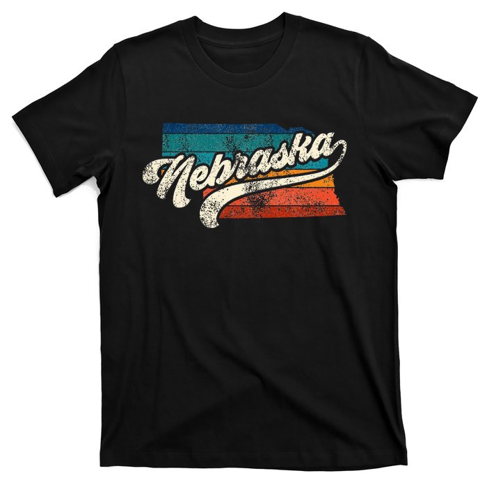 Sunset Vintage Retro Nebraska Home State Ne 70s 80s Style T-Shirt