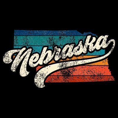 Sunset Vintage Retro Nebraska Home State Ne 70s 80s Style T-Shirt
