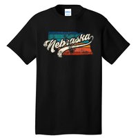 Sunset Vintage Retro Nebraska Home State Ne 70s 80s Style Tall T-Shirt