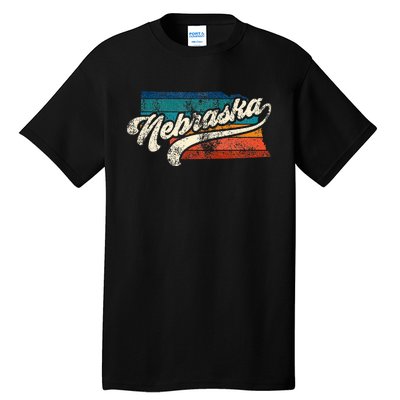 Sunset Vintage Retro Nebraska Home State Ne 70s 80s Style Tall T-Shirt