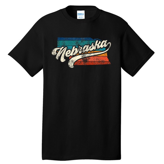 Sunset Vintage Retro Nebraska Home State Ne 70s 80s Style Tall T-Shirt