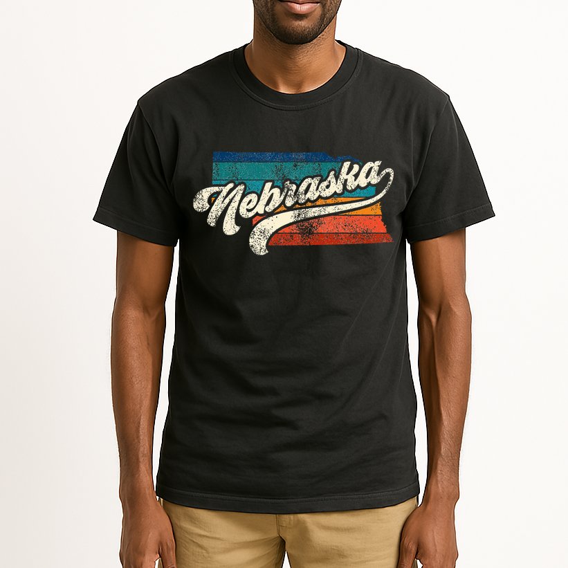 Sunset Vintage Retro Nebraska Home State Ne 70s 80s Style Tall T-Shirt