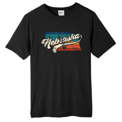 Sunset Vintage Retro Nebraska Home State Ne 70s 80s Style Tall Fusion ChromaSoft Performance T-Shirt