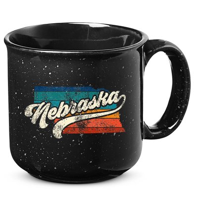 Sunset Vintage Retro Nebraska Home State Ne 70s 80s Style 15oz Campfire Ceramic Mug