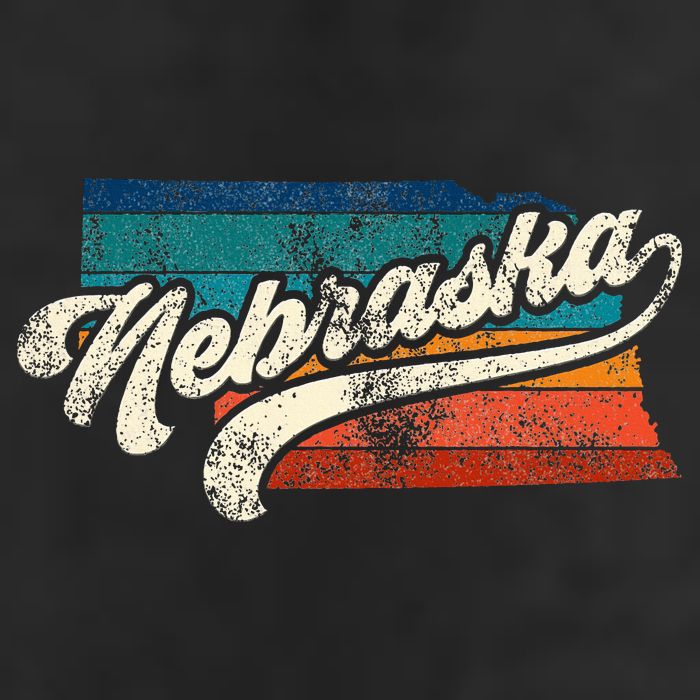 Sunset Vintage Retro Nebraska Home State Ne 70s 80s Style Beanie