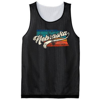 Sunset Vintage Retro Nebraska Home State Ne 70s 80s Style Mesh Reversible Basketball Jersey Tank