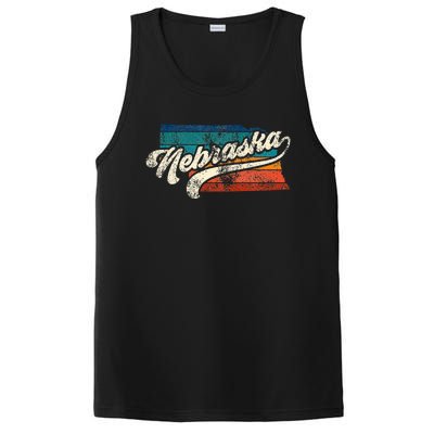 Sunset Vintage Retro Nebraska Home State Ne 70s 80s Style PosiCharge Competitor Tank