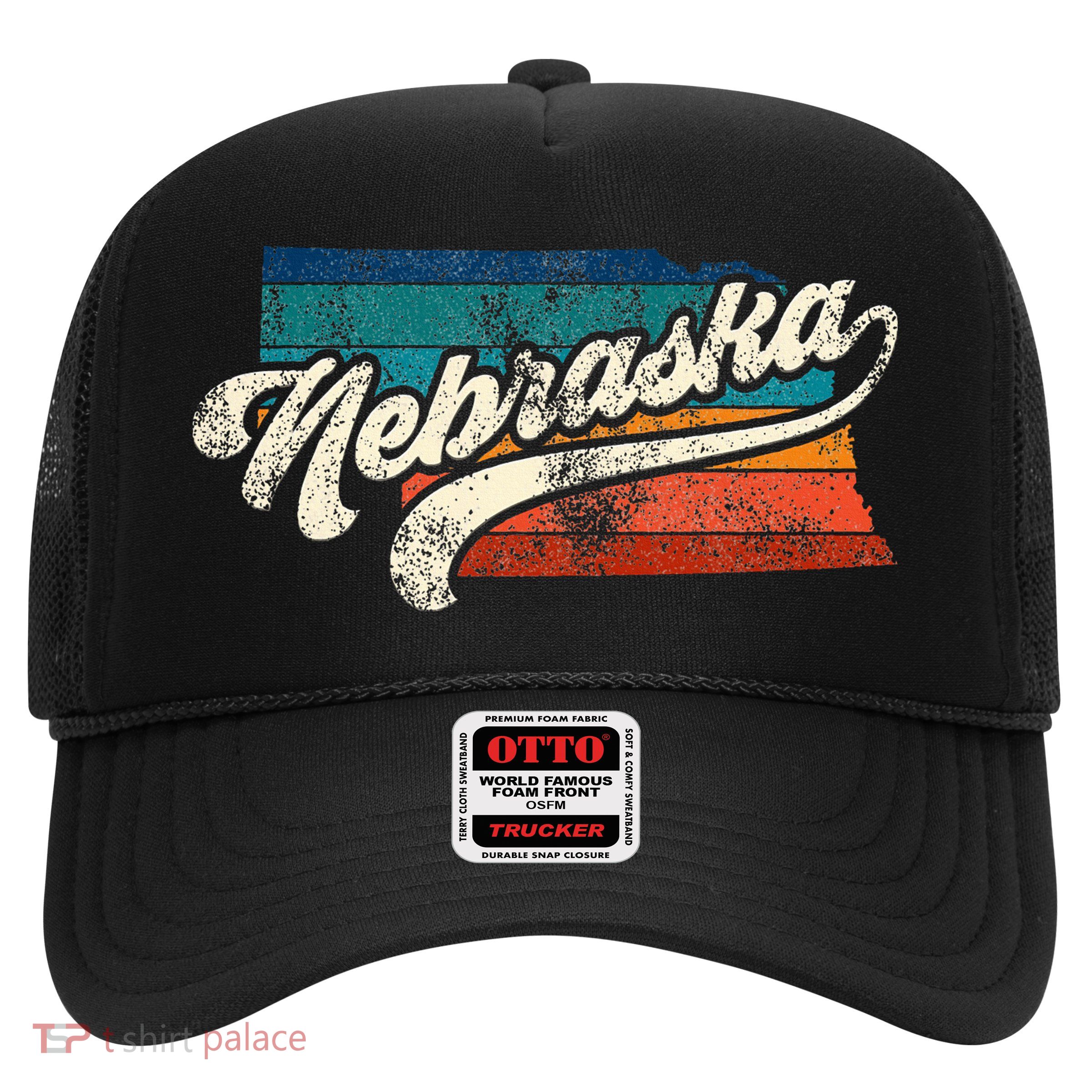 Sunset Vintage Retro Nebraska Home State Ne 70s 80s Style Trucker Hat