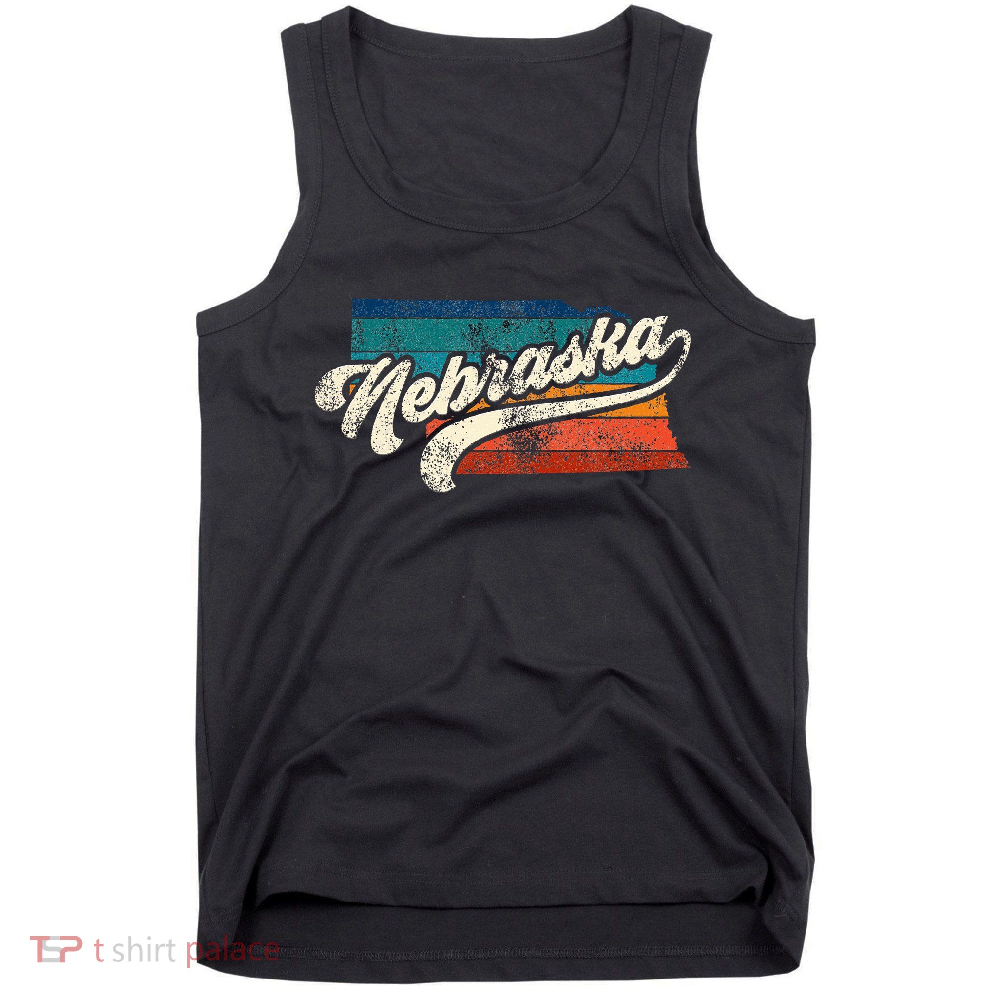 Sunset Vintage Retro Nebraska Home State Ne 70s 80s Style Tank Top