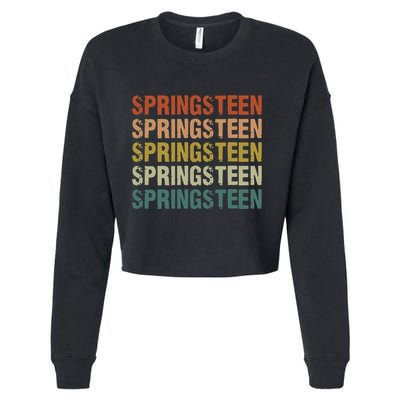Springsteen Vintage Retro Cropped Pullover Crew
