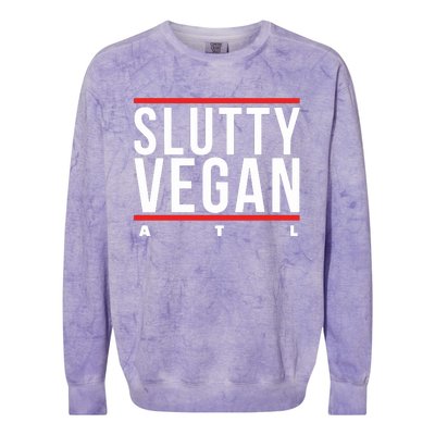 Slutty Vegan Run Slutty Colorblast Crewneck Sweatshirt