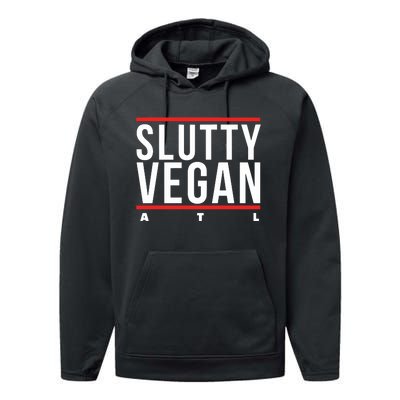 Slutty Vegan Run Slutty Performance Fleece Hoodie